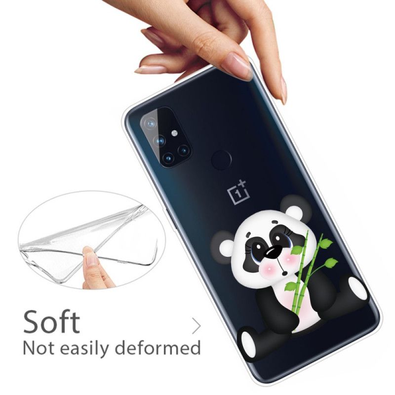 Cover OnePlus Nord N10 Mobilcover Gennemsigtig Trist Panda