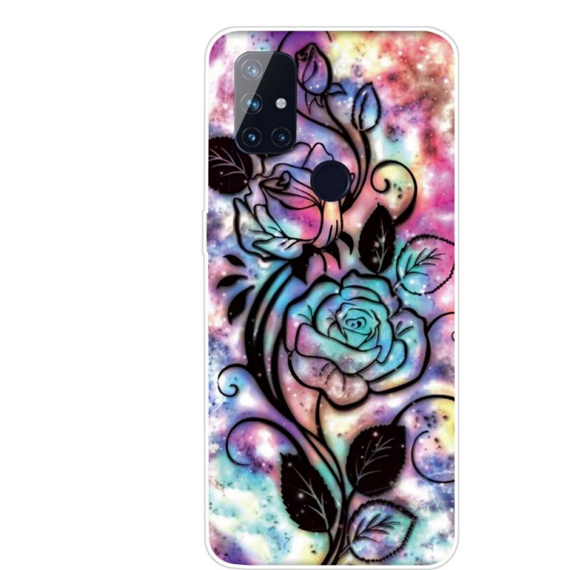 Cover OnePlus Nord N10 Mobilcover Grafisk Blomst