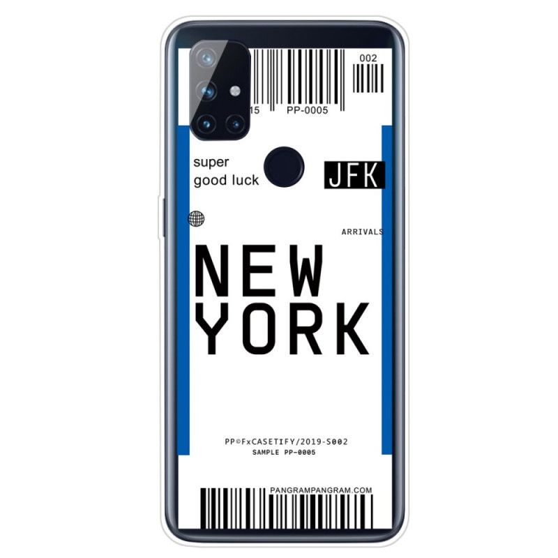 Cover OnePlus Nord N10 Sort Boardingkort Til New York