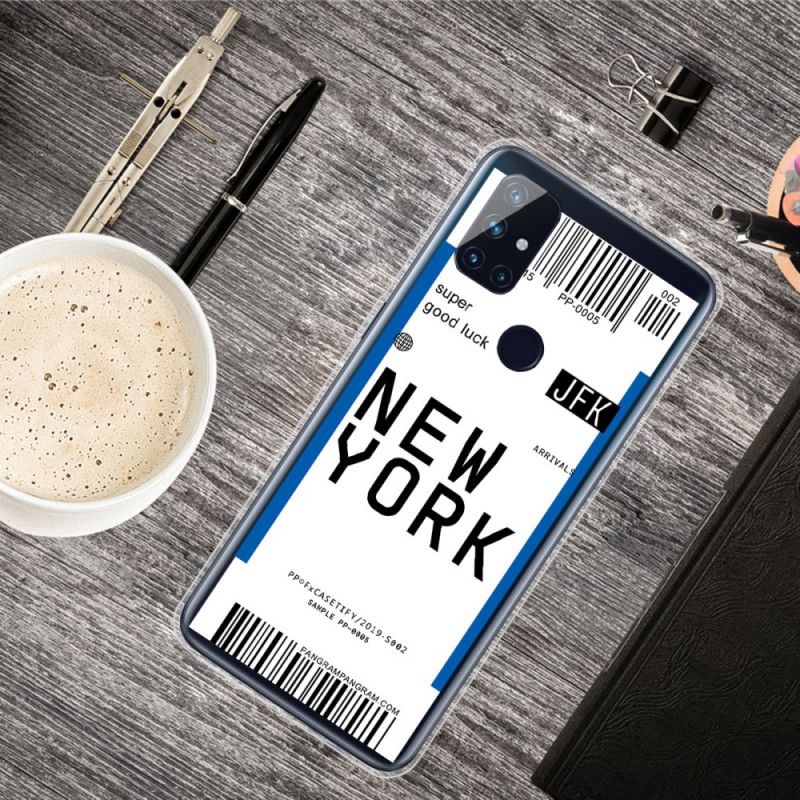 Cover OnePlus Nord N10 Sort Boardingkort Til New York