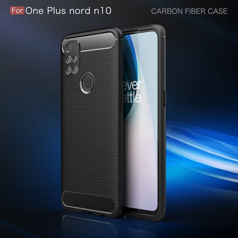 Cover OnePlus Nord N10 Sort Børstet Kulfiber Original