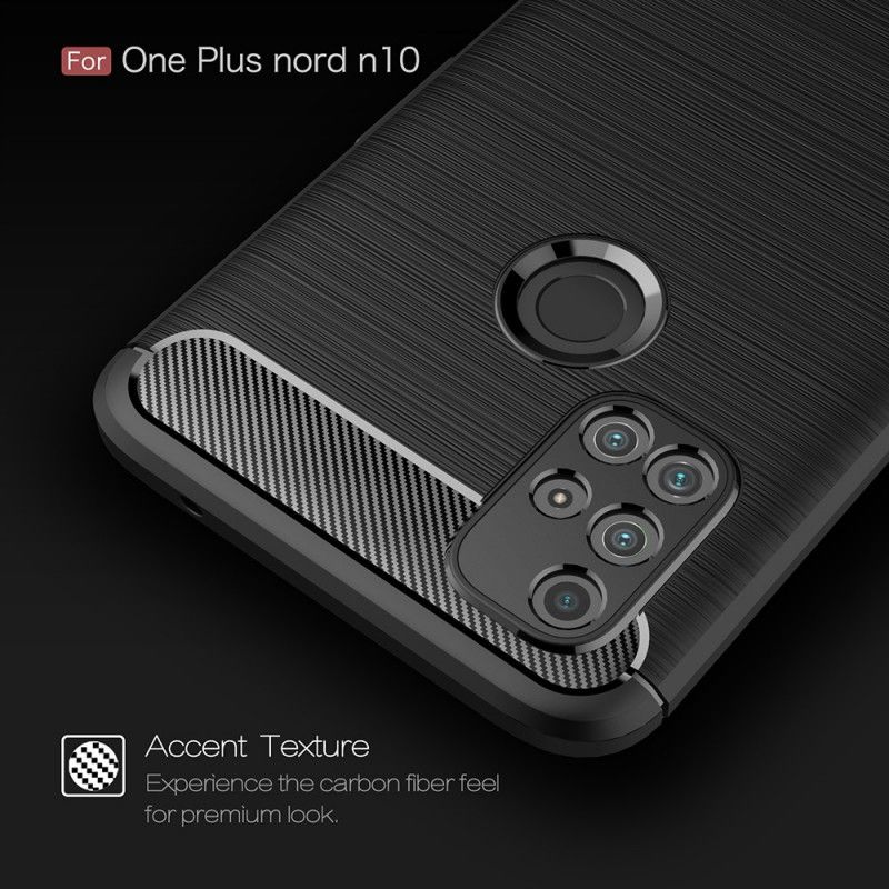 Cover OnePlus Nord N10 Sort Børstet Kulfiber Original