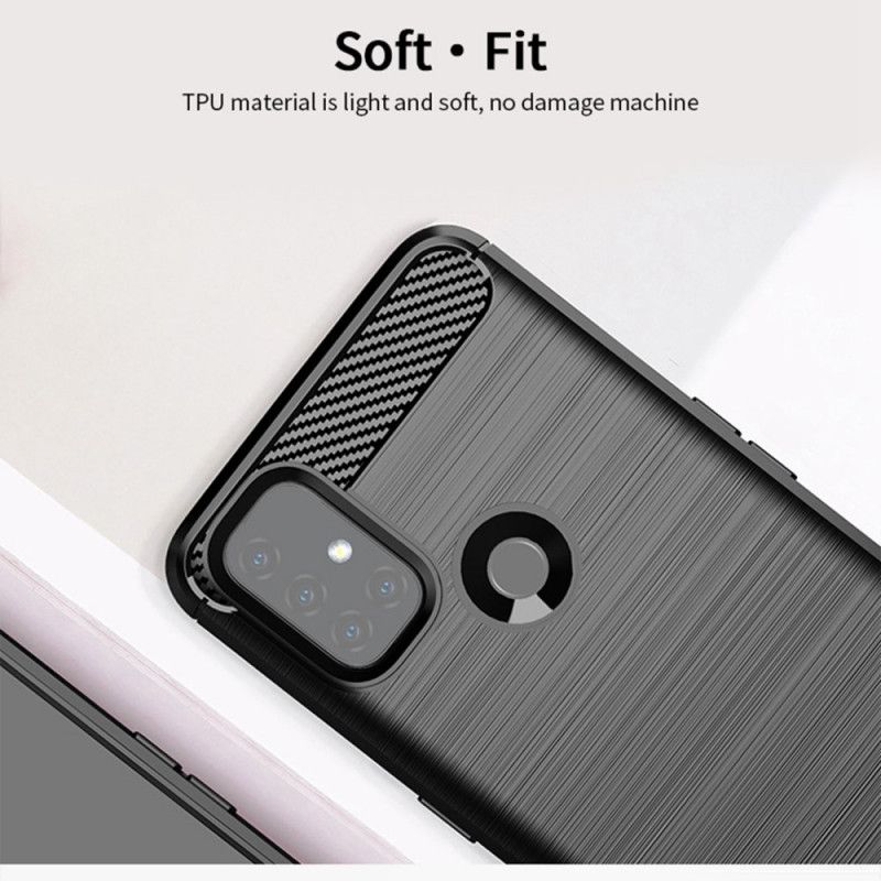 Cover OnePlus Nord N10 Sort Mofi Børstet Kulfiber