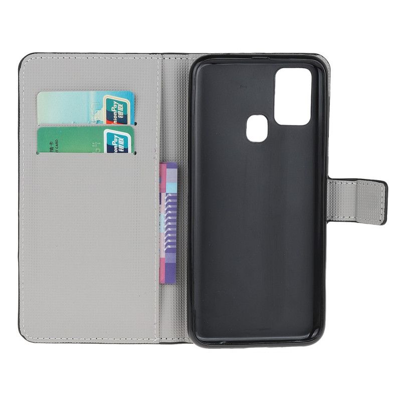 Flip Cover Læder for OnePlus Nord N10 Galakse Design