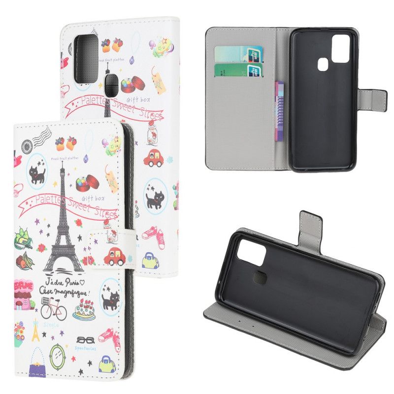 Flip Cover Læder for OnePlus Nord N10 Jeg Elsker Paris