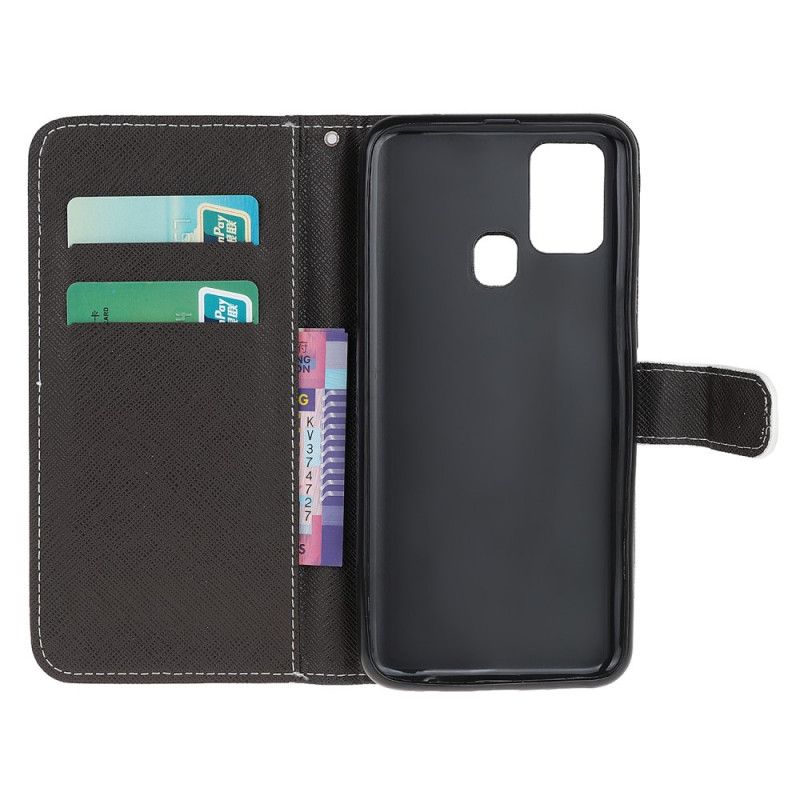 Flip Cover Læder for OnePlus Nord N10 Pandarum Med Rem