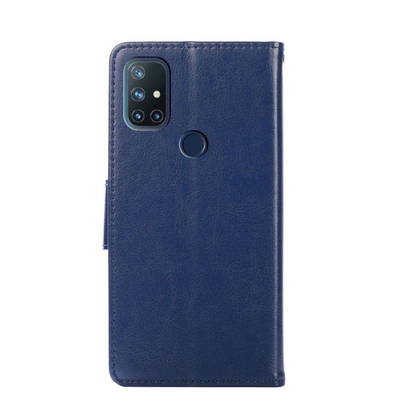 Flip Cover Læder for OnePlus Nord N10 Sort Farve Læder Stil