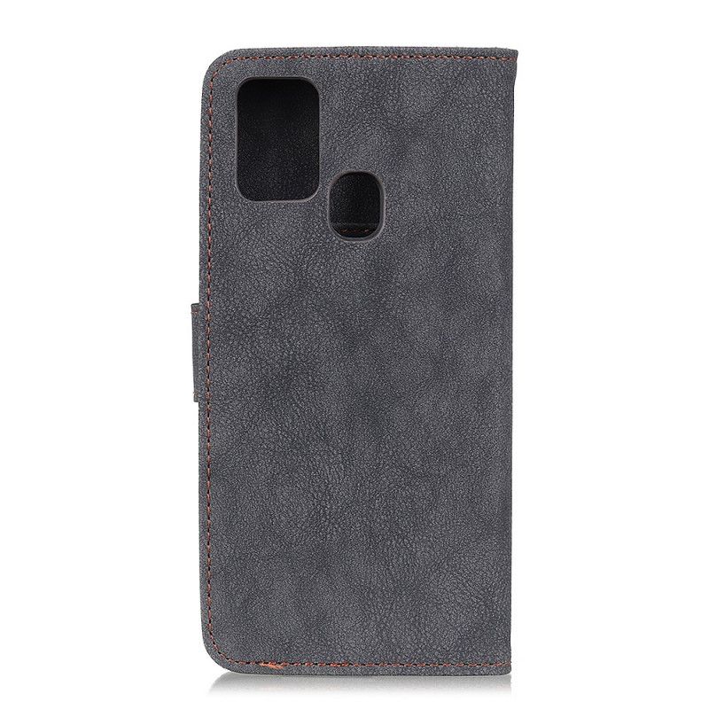 Flip Cover Læder OnePlus Nord N10 Sort Retro Khazneh Split Læder Beskyttelse