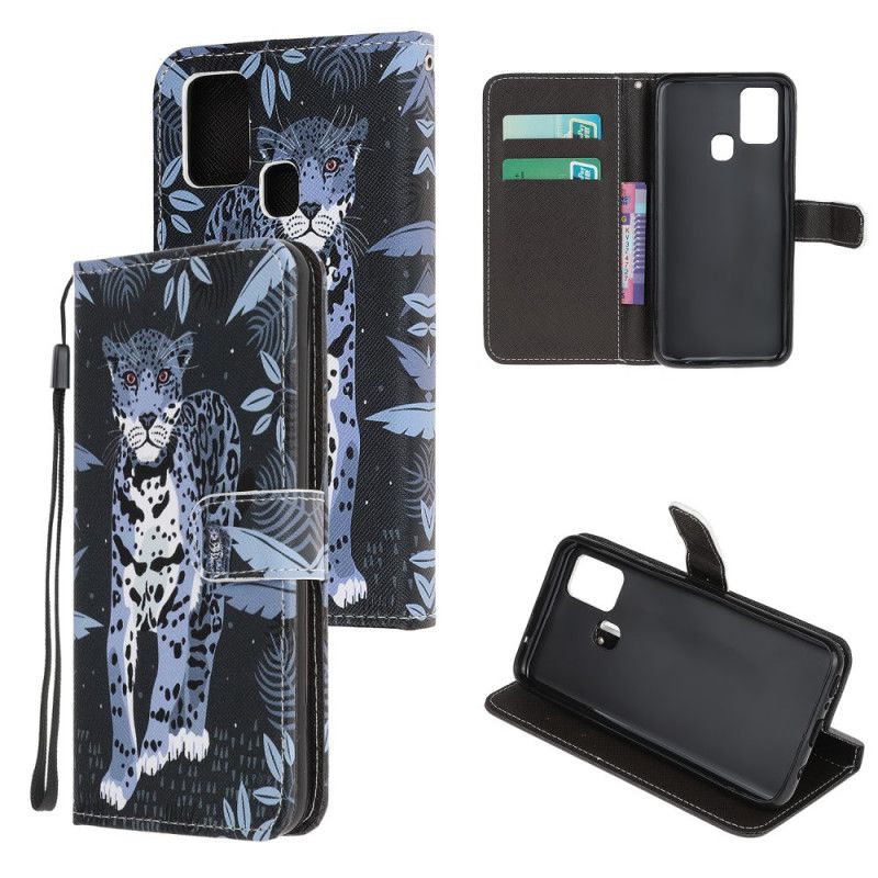 Flip Cover OnePlus Nord N10 Leopard Med Rem