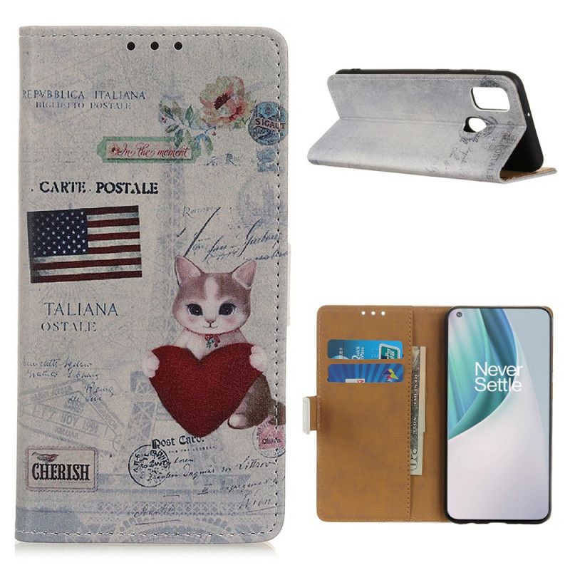 Flip Cover OnePlus Nord N10 Rejser Kat