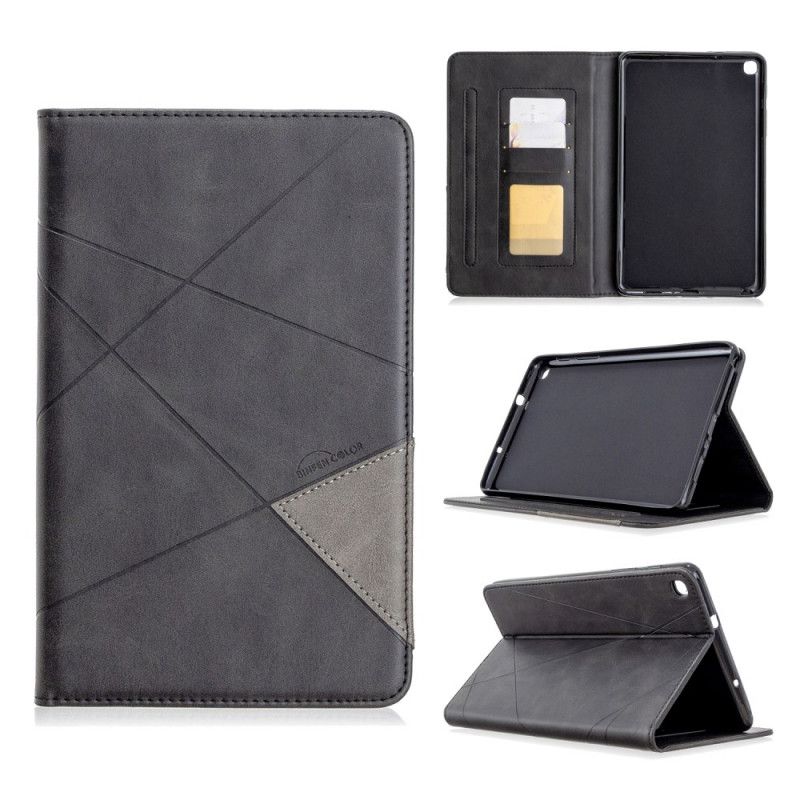 Case Etui Samsung Galaxy Tab A 8" (2019) Sort Geometriske Former