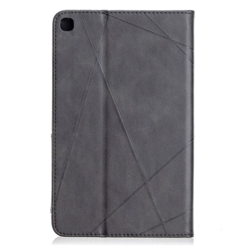 Case Etui Samsung Galaxy Tab A 8" (2019) Sort Geometriske Former