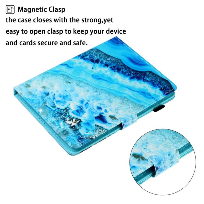 Flip Cover Læder for Samsung Galaxy Tab A 8" (2019) Blå Sten