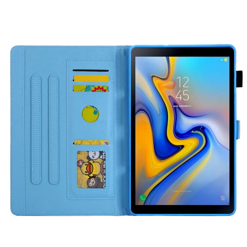 Flip Cover Læder for Samsung Galaxy Tab A 8" (2019) Gyldne Sommerfugle