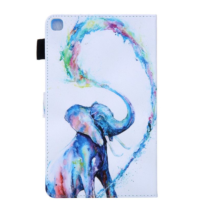 Flip Cover Læder for Samsung Galaxy Tab A 8" (2019) Lyserød Elefantserie