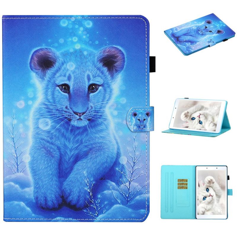 Flip Cover Læder for Samsung Galaxy Tab A 8" (2019) Sne Tiger