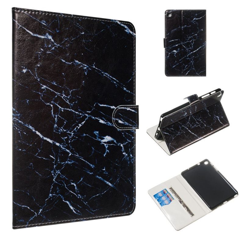 Flip Cover Læder for Samsung Galaxy Tab A 8" (2019) Sort Marmor