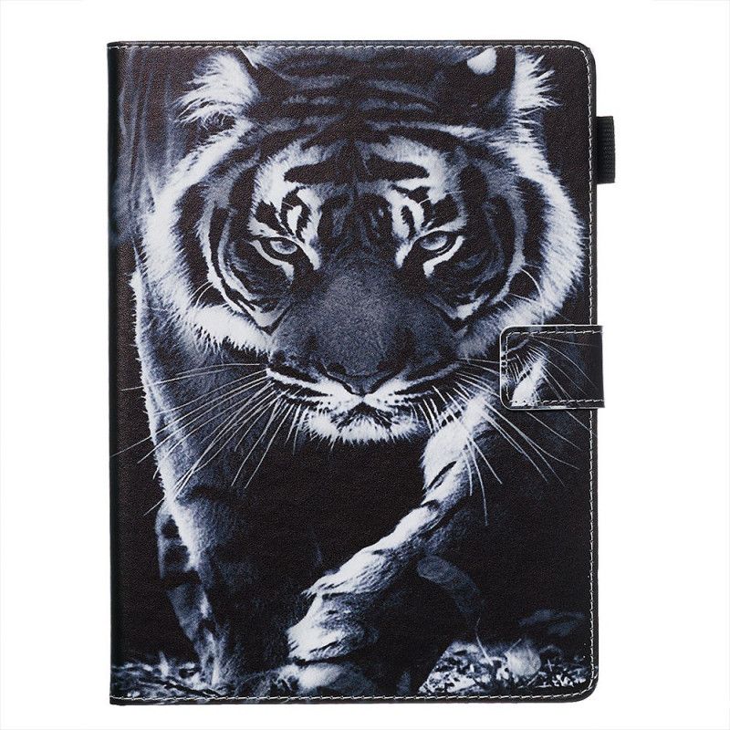 Flip Cover Læder for Samsung Galaxy Tab A 8" (2019) Sort Og Hvid Tiger