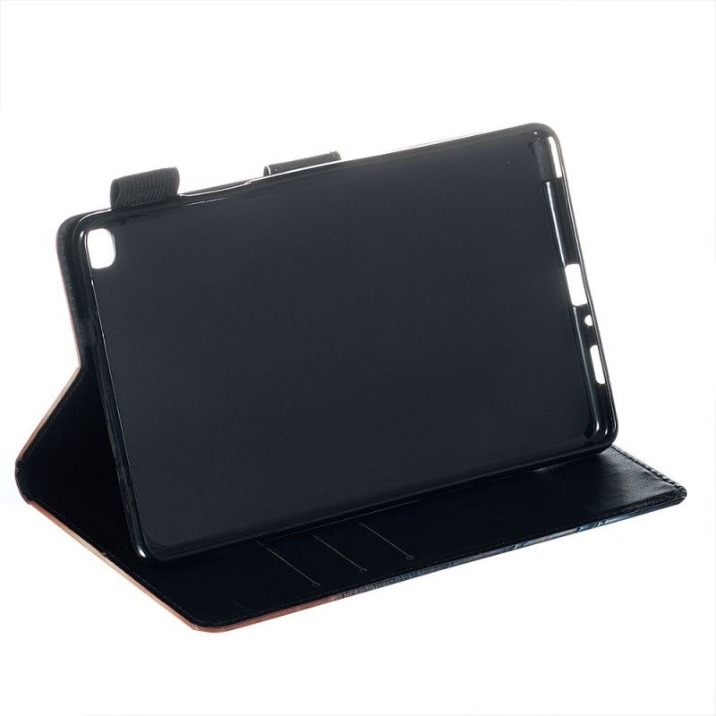 Flip Cover Læder for Samsung Galaxy Tab A 8" (2019) Sort Og Hvid Tiger