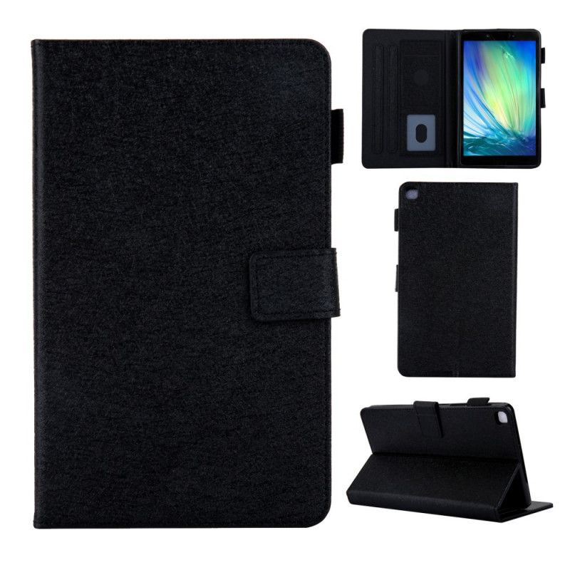 Flip Cover Læder for Samsung Galaxy Tab A 8" (2019) Sort Tæppestruktur