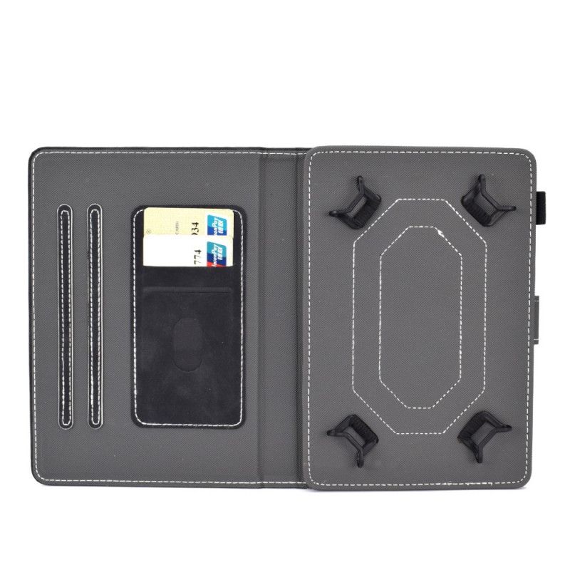 Flip Cover Læder for Samsung Galaxy Tab A 8" (2019) Sort Udskrevet Elefantmønster