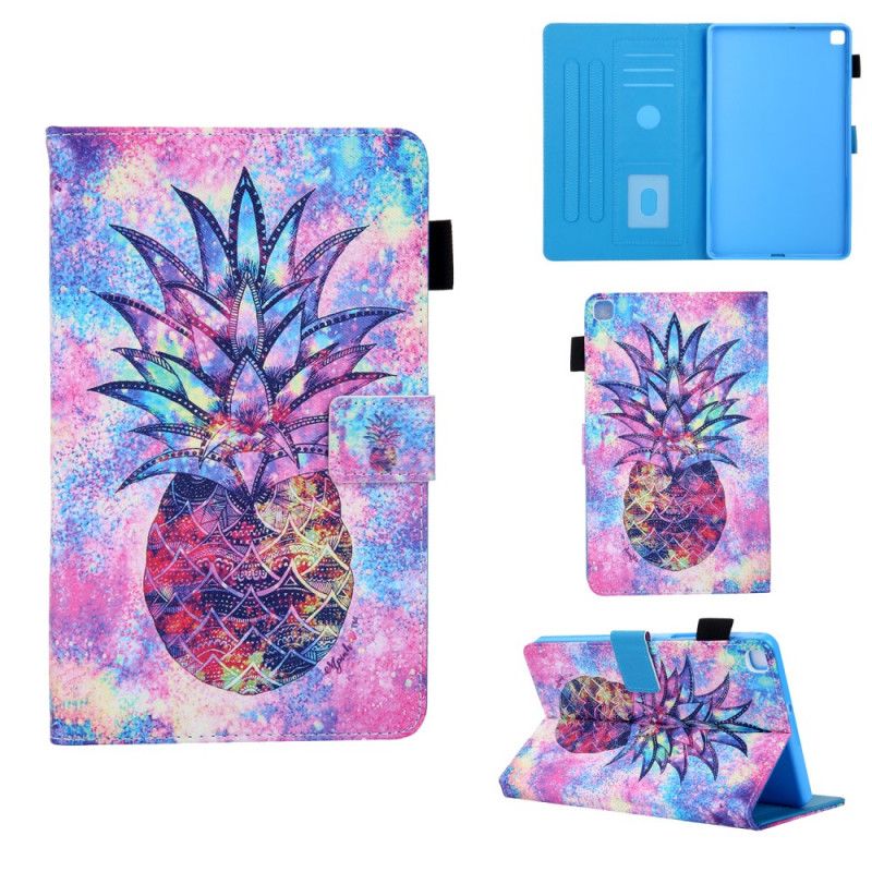 Flip Cover Læder Samsung Galaxy Tab A 8" (2019) Flerfarvet Ananas