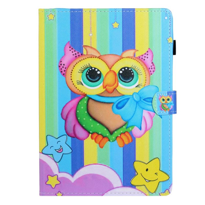 Flip Cover Læder Samsung Galaxy Tab A 8" (2019) Flerfarvet Ugle