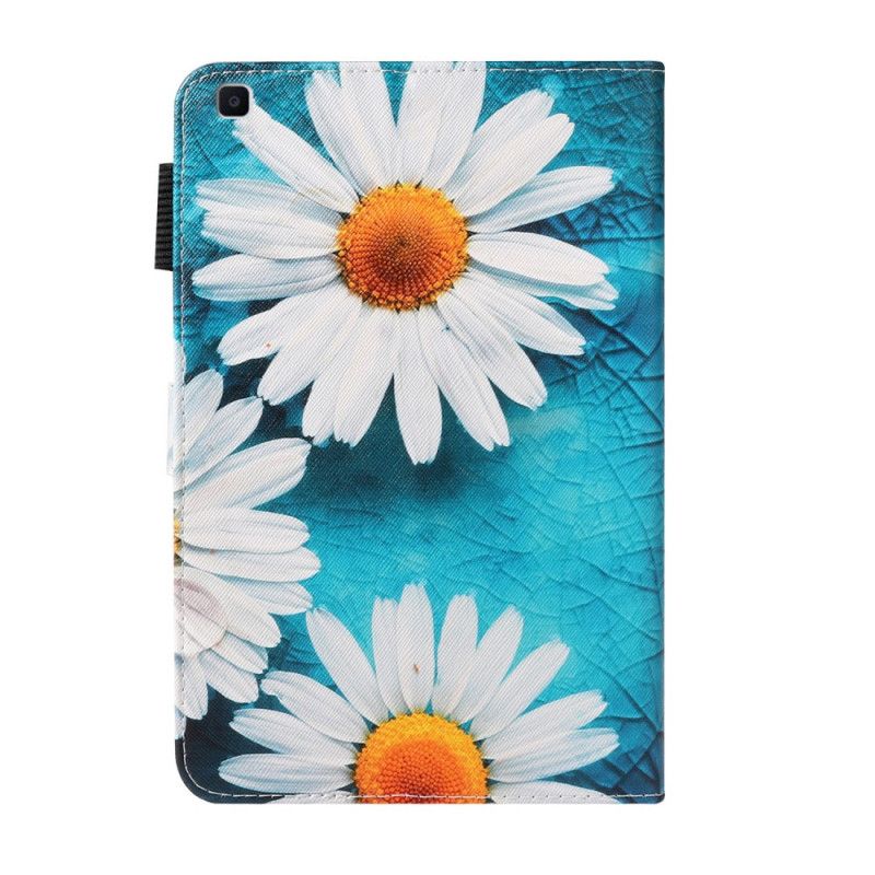 Flip Cover Læder Samsung Galaxy Tab A 8" (2019) Hvid Blomst