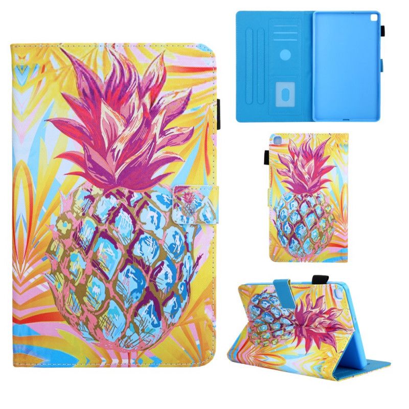 Flip Cover Læder Samsung Galaxy Tab A 8" (2019) Orange Ananas Original