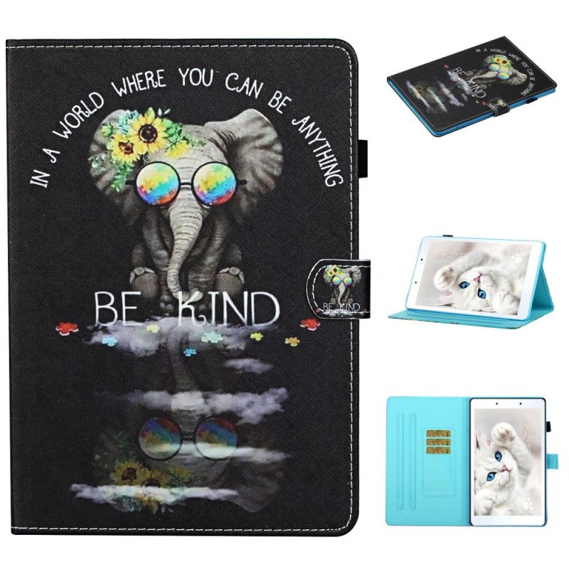 Flip Cover Læder Samsung Galaxy Tab A 8" (2019) Pacifistisk Elefant Original