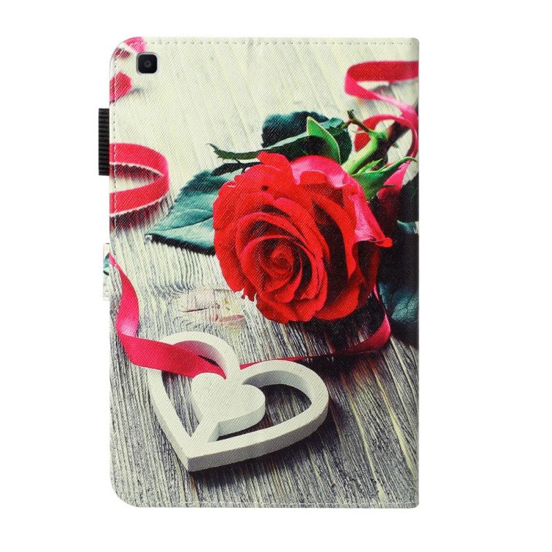 Flip Cover Læder Samsung Galaxy Tab A 8" (2019) Rød Rose