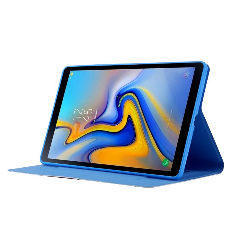 Flip Cover Læder Samsung Galaxy Tab A 8" (2019) Sort Magisk Sommerfugleserie