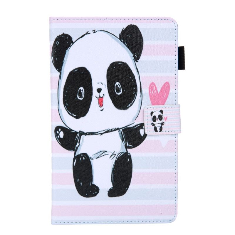 Flip Cover Læder Samsung Galaxy Tab A 8" (2019) Sort Pandaserie