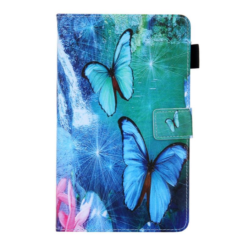 Flip Cover Læder Samsung Galaxy Tab A 8" (2019) Sort Sommerfugleserie Original