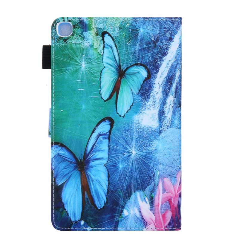 Flip Cover Læder Samsung Galaxy Tab A 8" (2019) Sort Sommerfugleserie Original