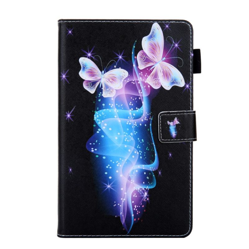 Flip Cover Læder Samsung Galaxy Tab A 8" (2019) Sort Sommerfugleserie Original