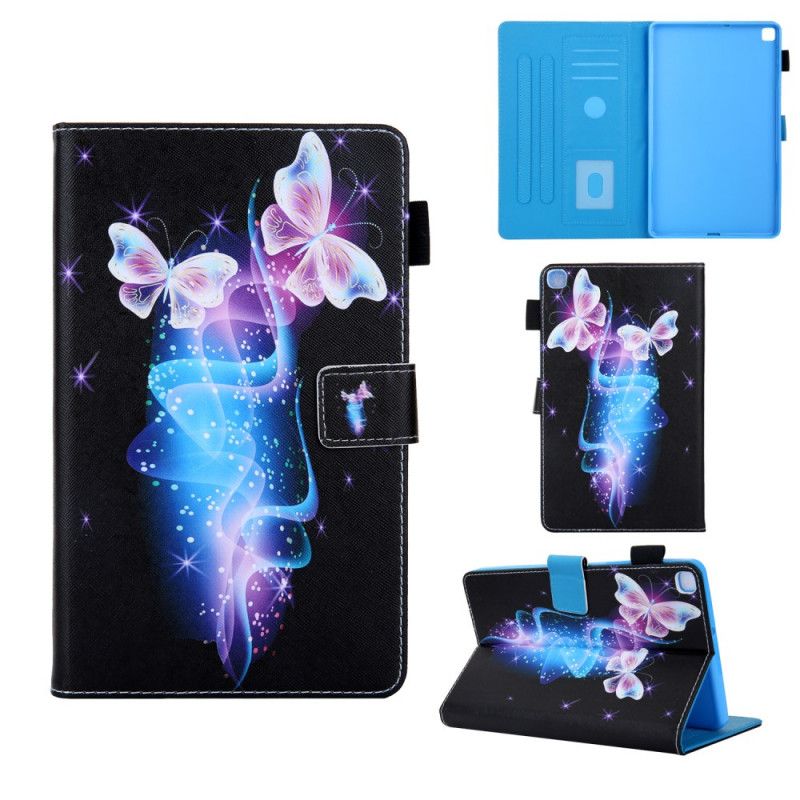 Flip Cover Læder Samsung Galaxy Tab A 8" (2019) Sort Sommerfugleserie Original