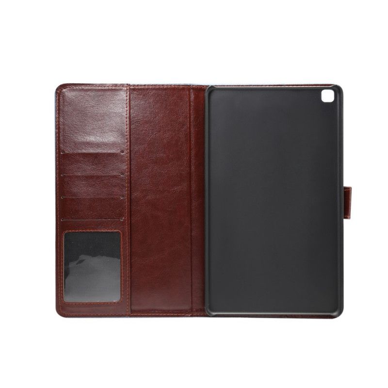 Flip Cover Læder Samsung Galaxy Tab A 8" (2019) Sort Stofteksturroser