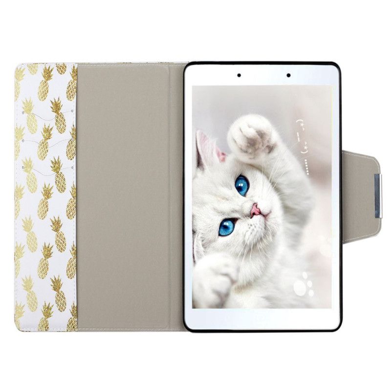 Flip Cover Samsung Galaxy Tab A 8" (2019) Mobilcover Gylden Ananas