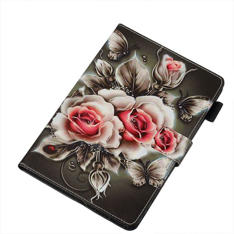 Flip Cover Samsung Galaxy Tab A 8" (2019) Mobilcover Mørke Blomster