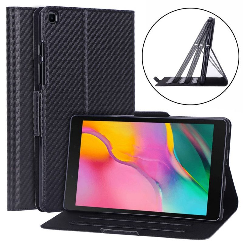 Flip Cover Samsung Galaxy Tab A 8" (2019) Sort Fin Kulfiber