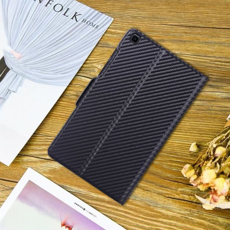 Flip Cover Samsung Galaxy Tab A 8" (2019) Sort Fin Kulfiber