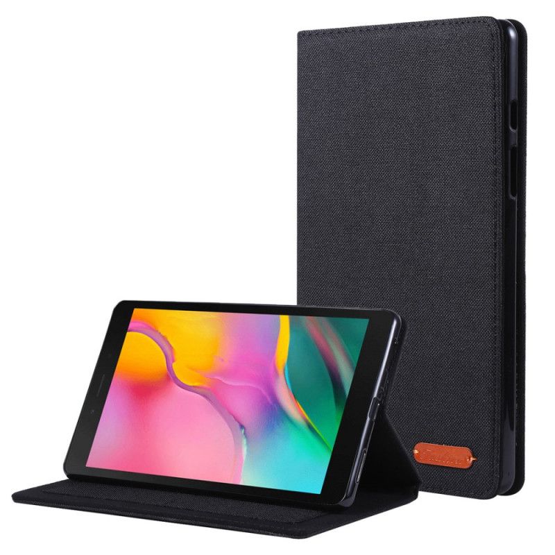 Flip Cover Samsung Galaxy Tab A 8" (2019) Sort Vævet Tekstur