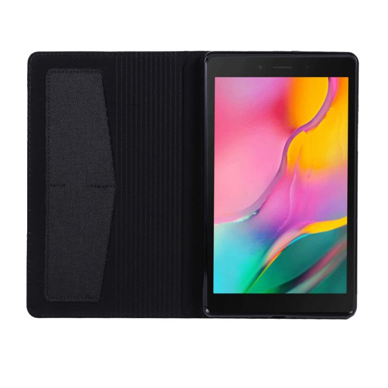 Flip Cover Samsung Galaxy Tab A 8" (2019) Sort Vævet Tekstur