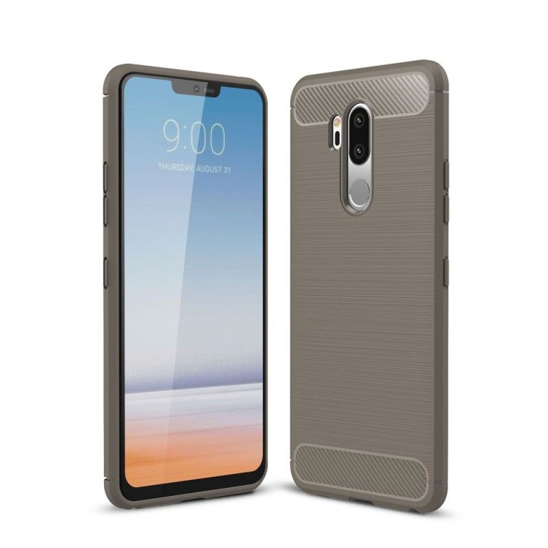 Cover for LG G7 ThinQ Sort Børstet Kulfiber