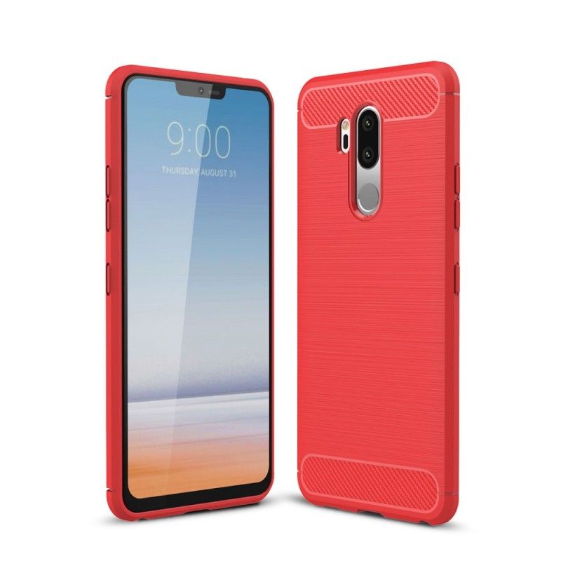 Cover for LG G7 ThinQ Sort Børstet Kulfiber