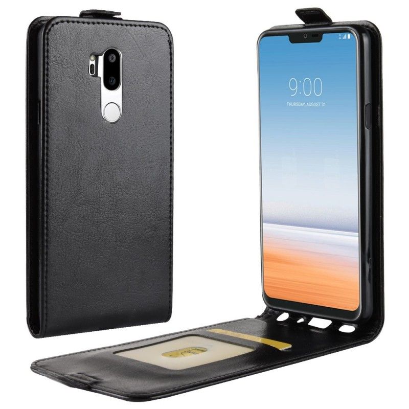 Flip Cover Læder for LG G7 ThinQ Sort Sammenfoldelig