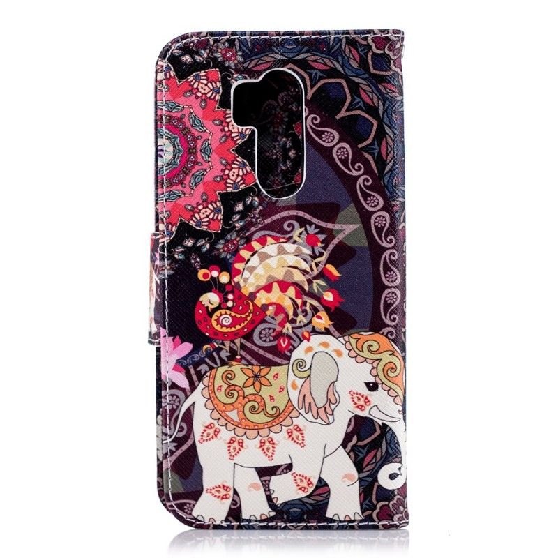 Flip Cover LG G7 ThinQ Mobilcover Etnisk Elefantmandala