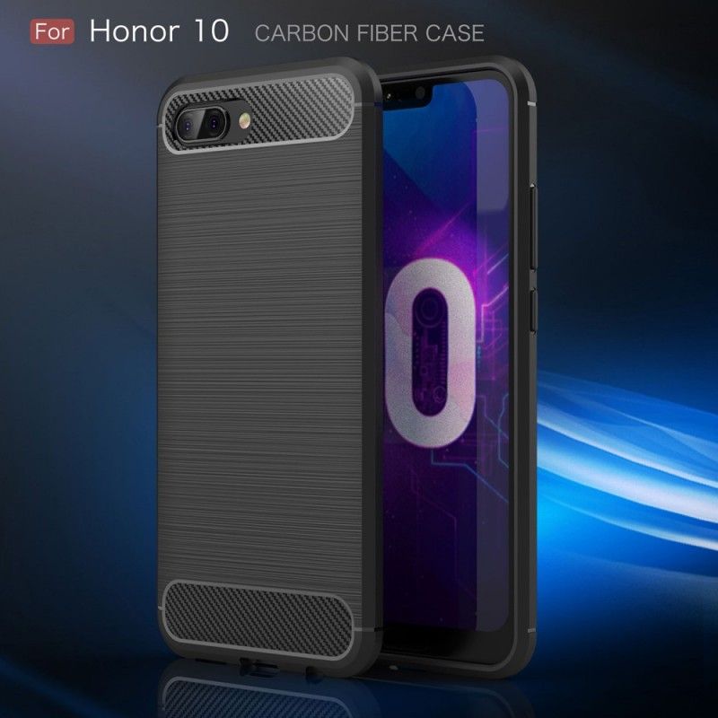 Cover Honor 10 Sort Børstet Kulfiber