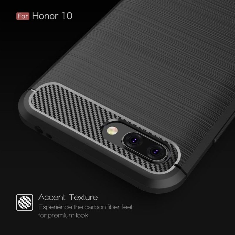 Cover Honor 10 Sort Børstet Kulfiber